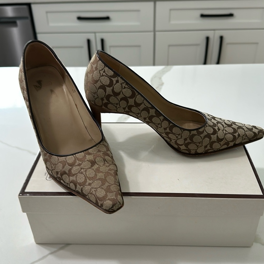 Coach canvas heels